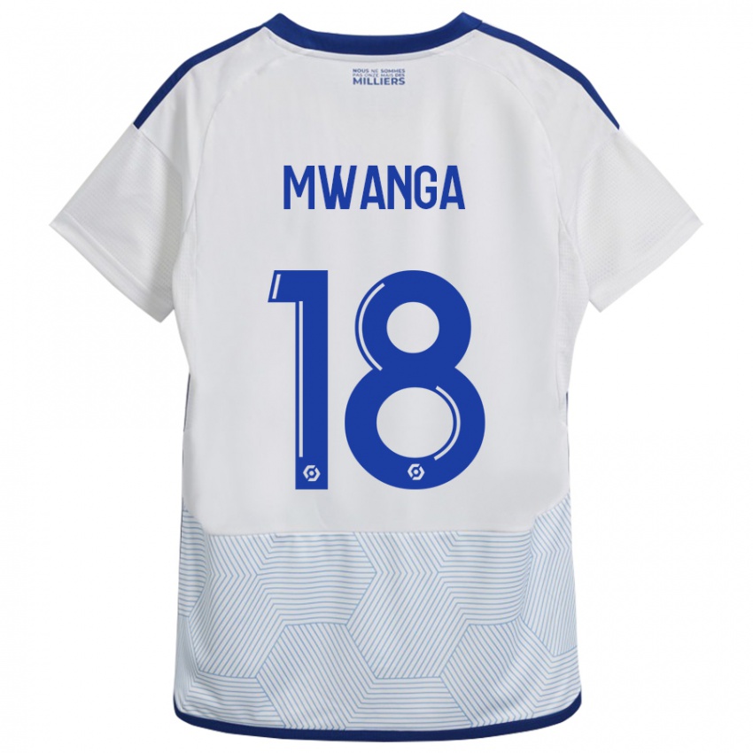 Heren Junior Mwanga #18 Wit Uitshirt Uittenue 2023/24 T-Shirt