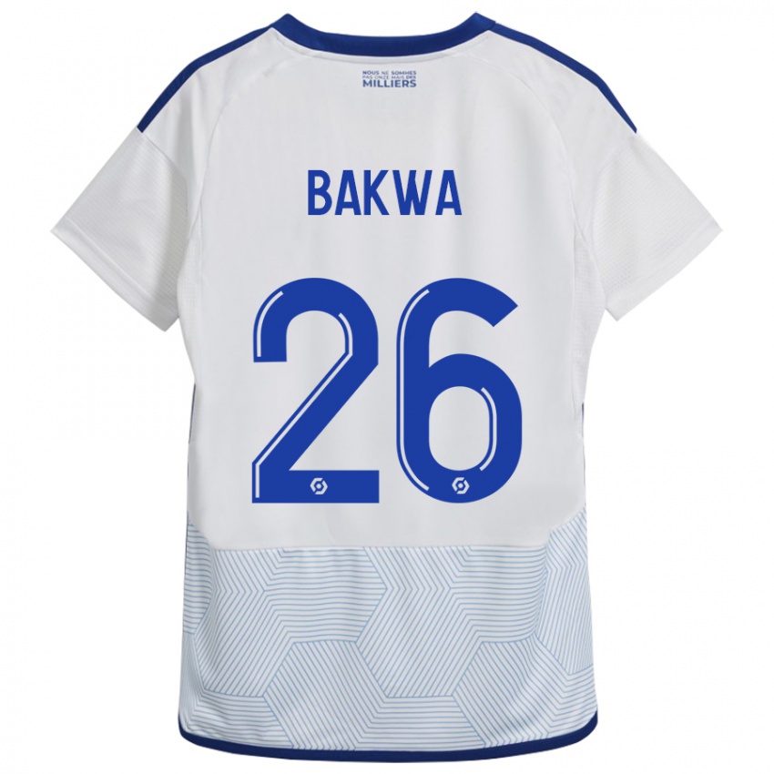 Heren Dilane Bakwa #26 Wit Uitshirt Uittenue 2023/24 T-Shirt