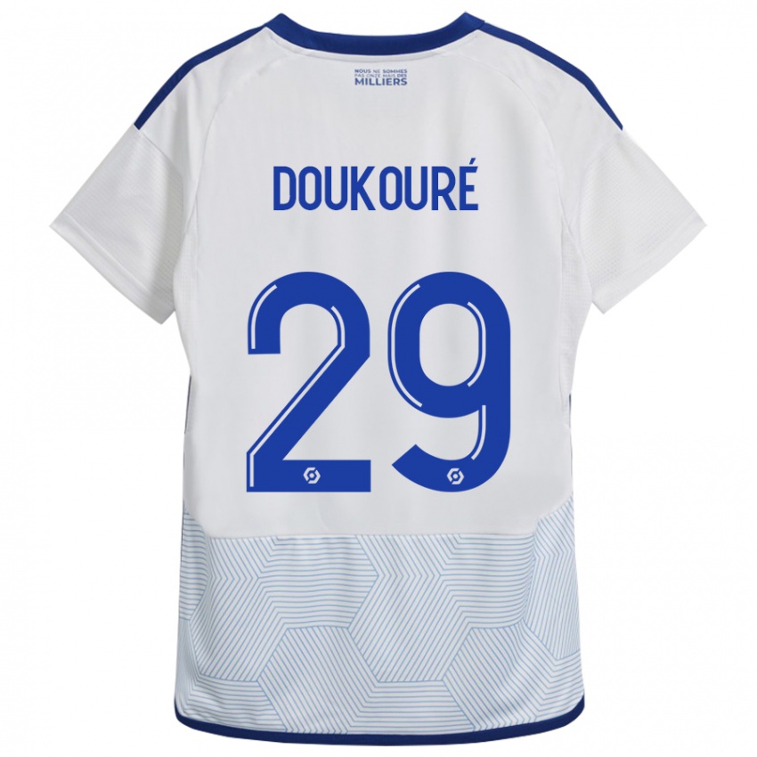 Heren Ismaël Doukouré #29 Wit Uitshirt Uittenue 2023/24 T-Shirt