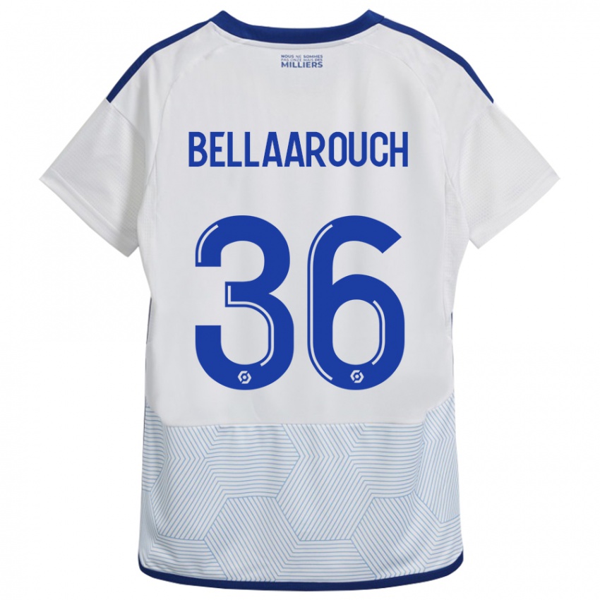 Heren Alaa Bellaarouch #36 Wit Uitshirt Uittenue 2023/24 T-Shirt