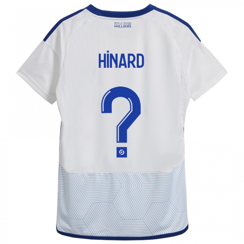 Heren Noa Hinard #0 Wit Uitshirt Uittenue 2023/24 T-Shirt