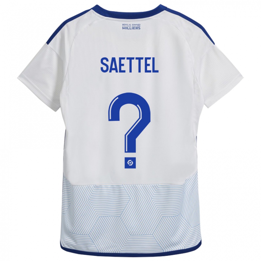 Heren Tom Saettel #0 Wit Uitshirt Uittenue 2023/24 T-Shirt