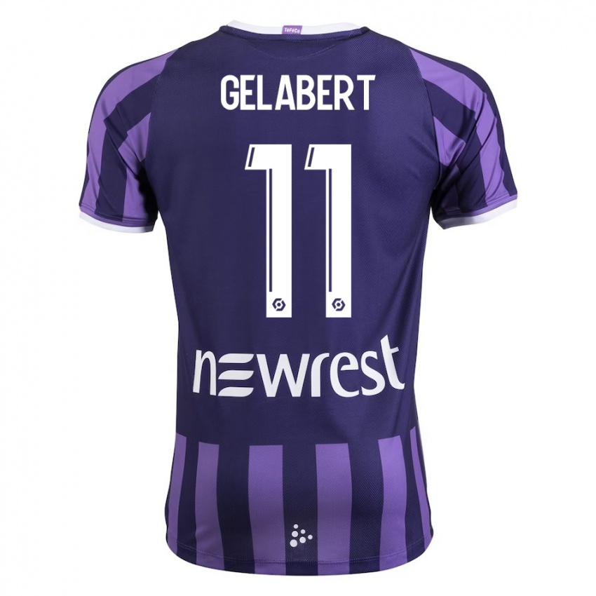 Heren César Gelabert #11 Paars Uitshirt Uittenue 2023/24 T-Shirt