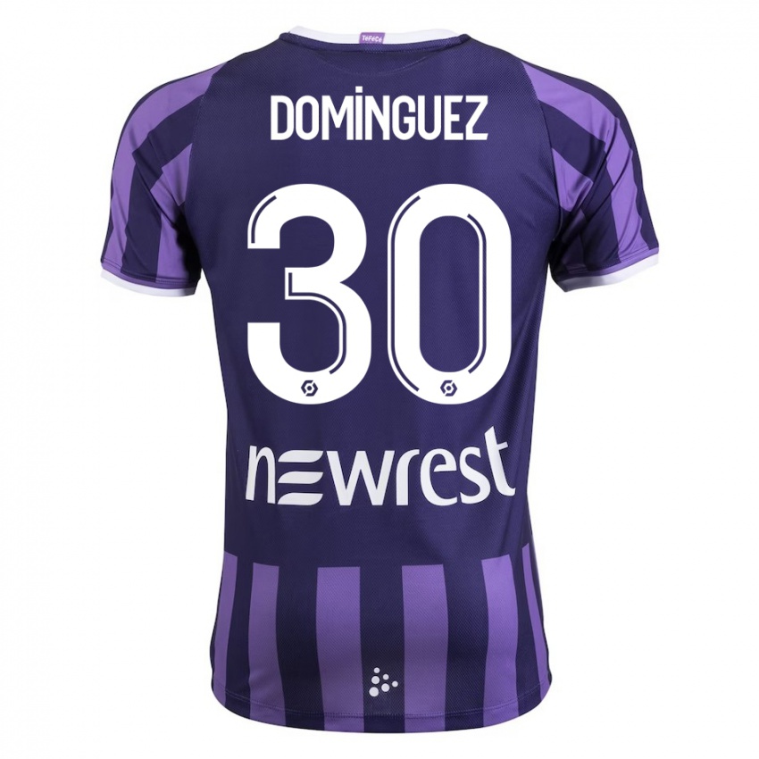 Heren Álex Domínguez #30 Paars Uitshirt Uittenue 2023/24 T-Shirt