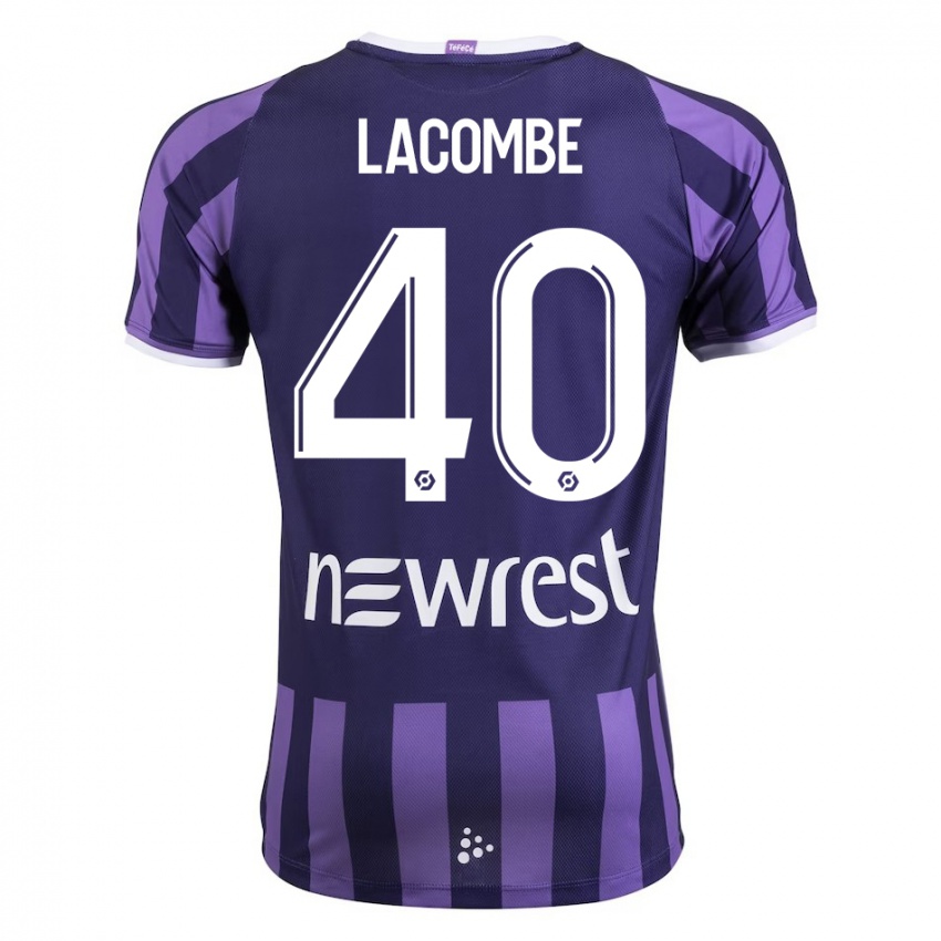 Heren Justin Lacombe #40 Paars Uitshirt Uittenue 2023/24 T-Shirt