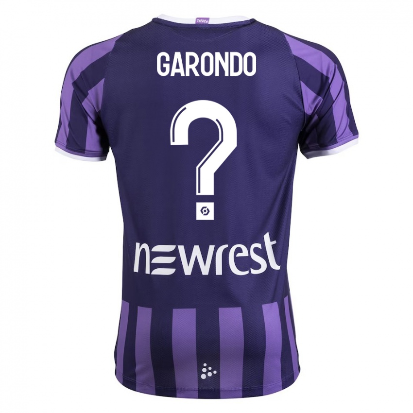 Heren Thibaud Garondo #0 Paars Uitshirt Uittenue 2023/24 T-Shirt