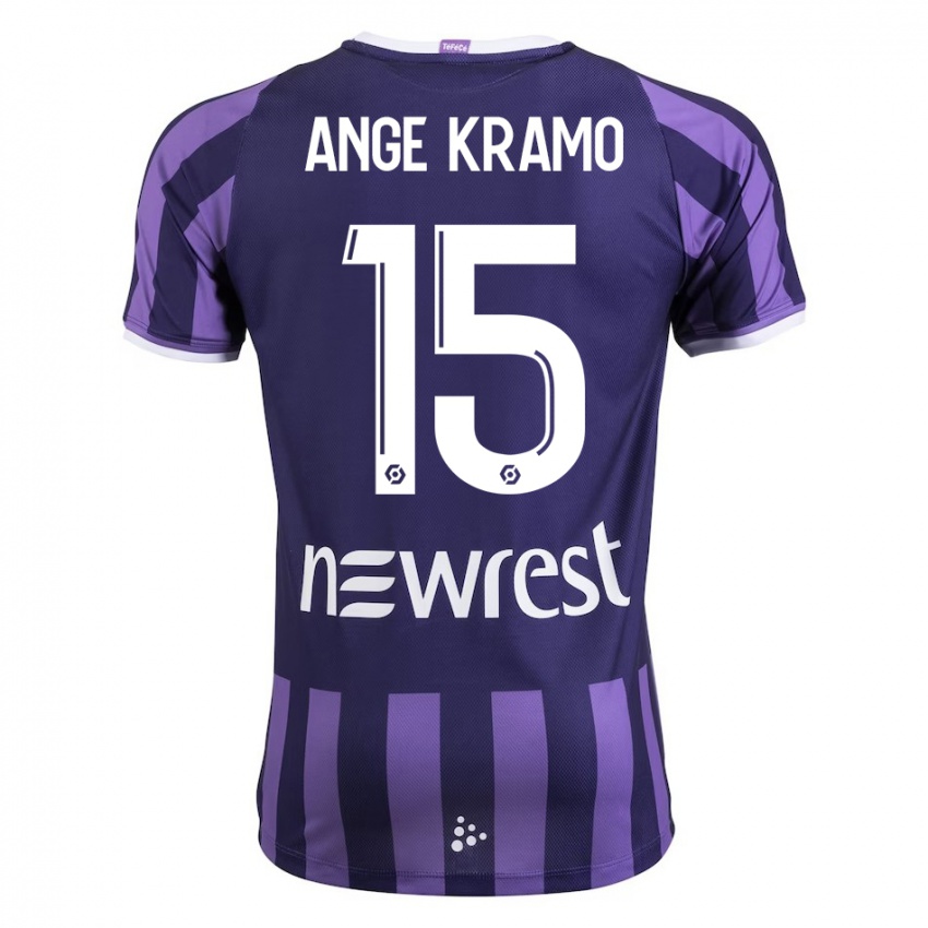 Heren Marie Ange Kramo #15 Paars Uitshirt Uittenue 2023/24 T-Shirt