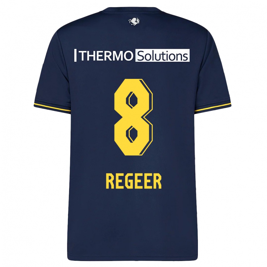 Heren Youri Regeer #8 Marine Uitshirt Uittenue 2023/24 T-Shirt