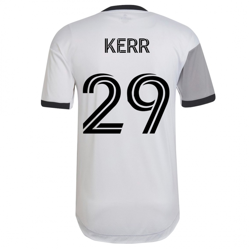 Heren Deandre Kerr #29 Wit Uitshirt Uittenue 2023/24 T-Shirt