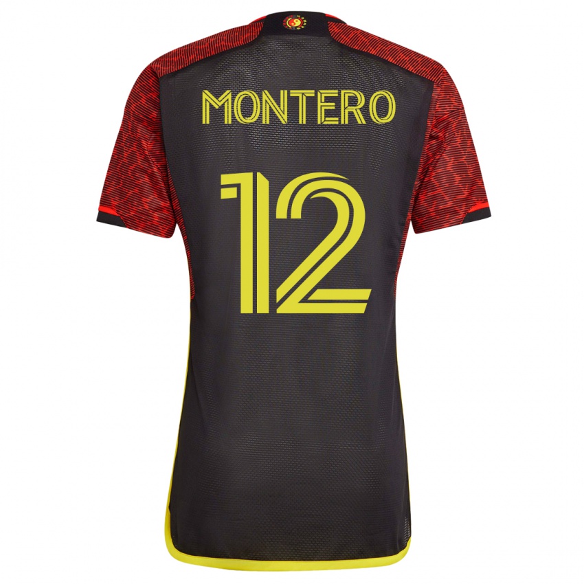 Heren Fredy Montero #12 Oranje Uitshirt Uittenue 2023/24 T-Shirt