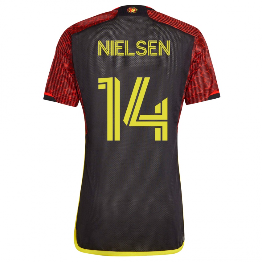 Heren Taylor Nielsen #14 Oranje Uitshirt Uittenue 2023/24 T-Shirt