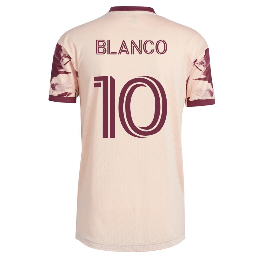 Heren Sebastián Blanco #10 Gebroken Wit Uitshirt Uittenue 2023/24 T-Shirt