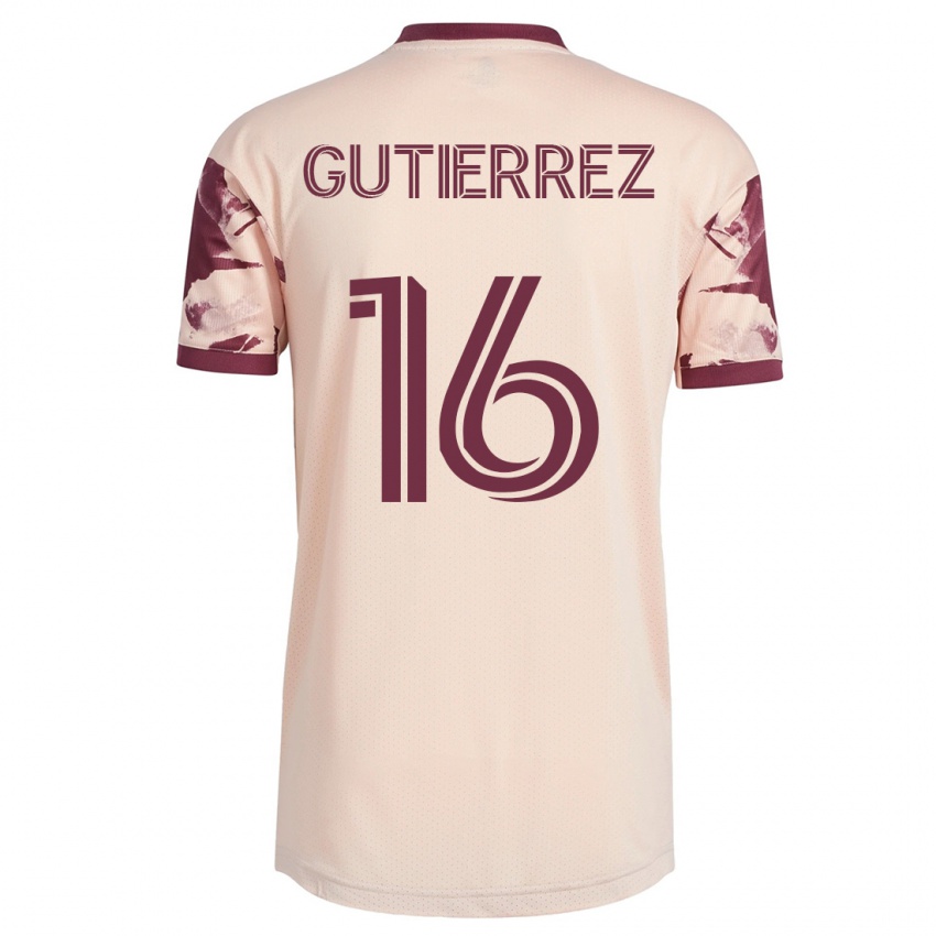 Heren Diego Gutiérrez #16 Gebroken Wit Uitshirt Uittenue 2023/24 T-Shirt