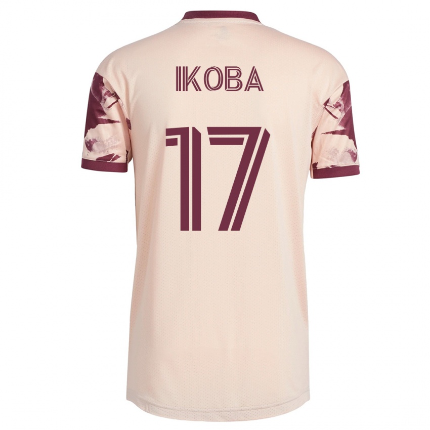 Heren Tega Ikoba #17 Gebroken Wit Uitshirt Uittenue 2023/24 T-Shirt
