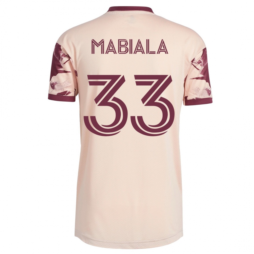 Heren Larrys Mabiala #33 Gebroken Wit Uitshirt Uittenue 2023/24 T-Shirt