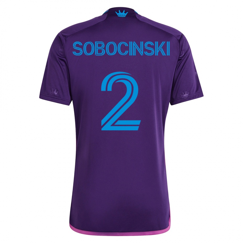 Heren Jan Sobocinski #2 Viooltje Uitshirt Uittenue 2023/24 T-Shirt