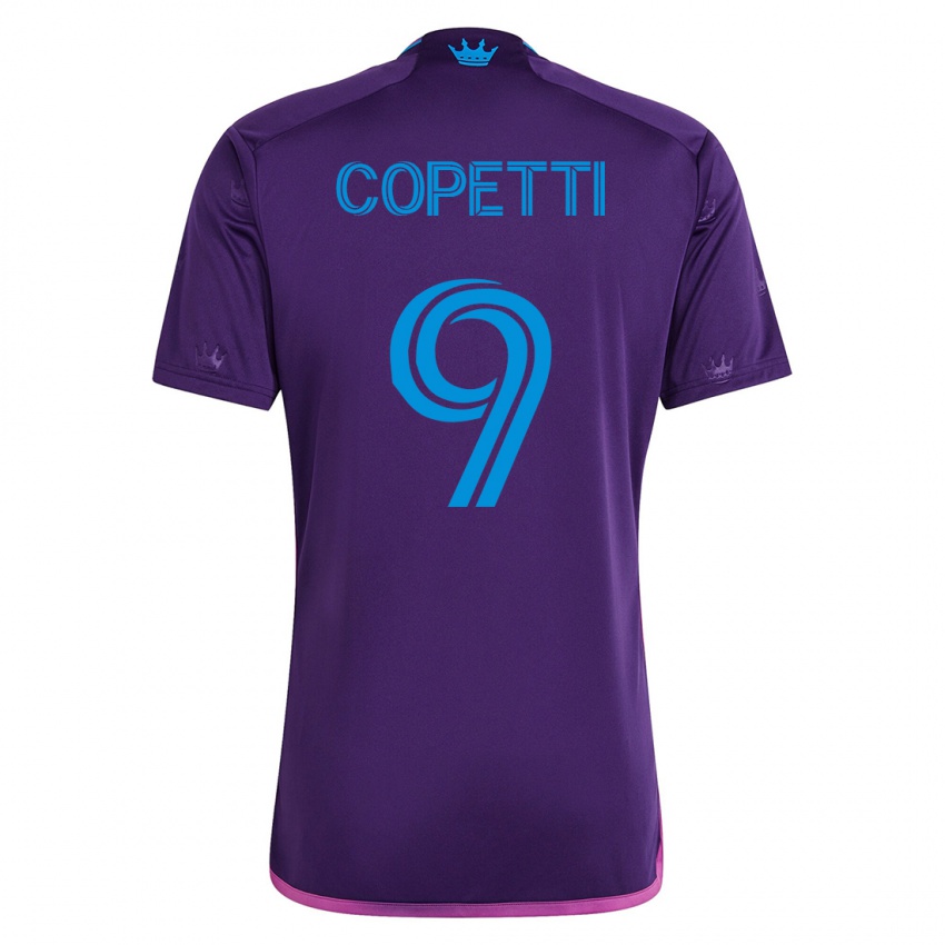 Heren Enzo Copetti #9 Viooltje Uitshirt Uittenue 2023/24 T-Shirt