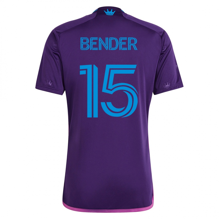 Heren Ben Bender #15 Viooltje Uitshirt Uittenue 2023/24 T-Shirt
