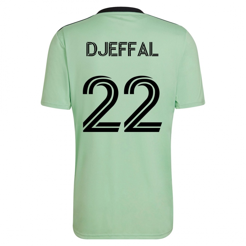 Heren Sofiane Djeffal #22 Licht Groen Uitshirt Uittenue 2023/24 T-Shirt