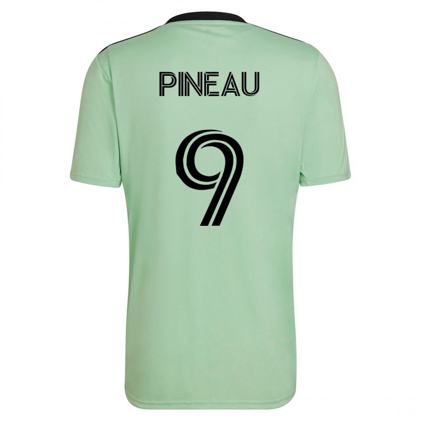 Heren Sebastien Pineau #9 Licht Groen Uitshirt Uittenue 2023/24 T-Shirt