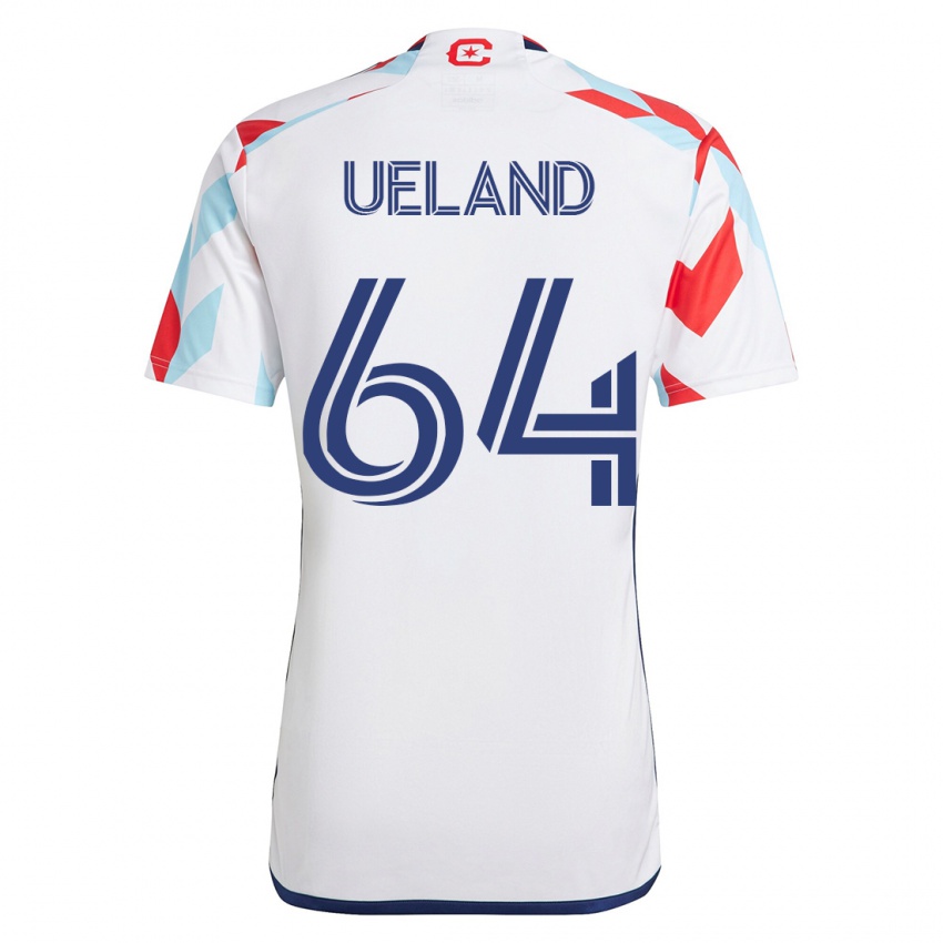 Heren Andreas Ueland #64 Wit Blauw Uitshirt Uittenue 2023/24 T-Shirt