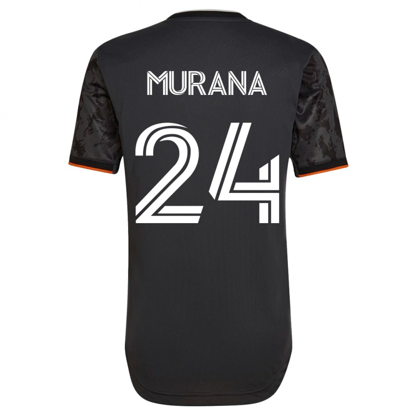 Heren Mujeeb Murana #24 Zwart Uitshirt Uittenue 2023/24 T-Shirt