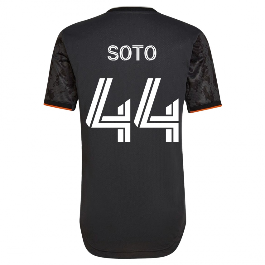 Heren Ezekiel Soto #44 Zwart Uitshirt Uittenue 2023/24 T-Shirt