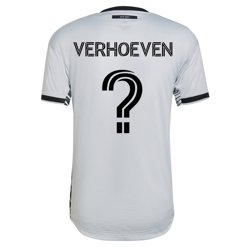 Heren Oscar Verhoeven #0 Wit Uitshirt Uittenue 2023/24 T-Shirt