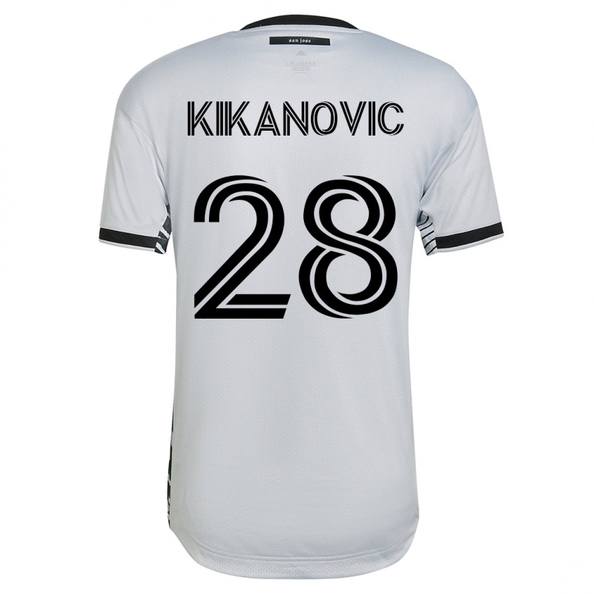 Heren Benjamin Kikanovic #28 Wit Uitshirt Uittenue 2023/24 T-Shirt