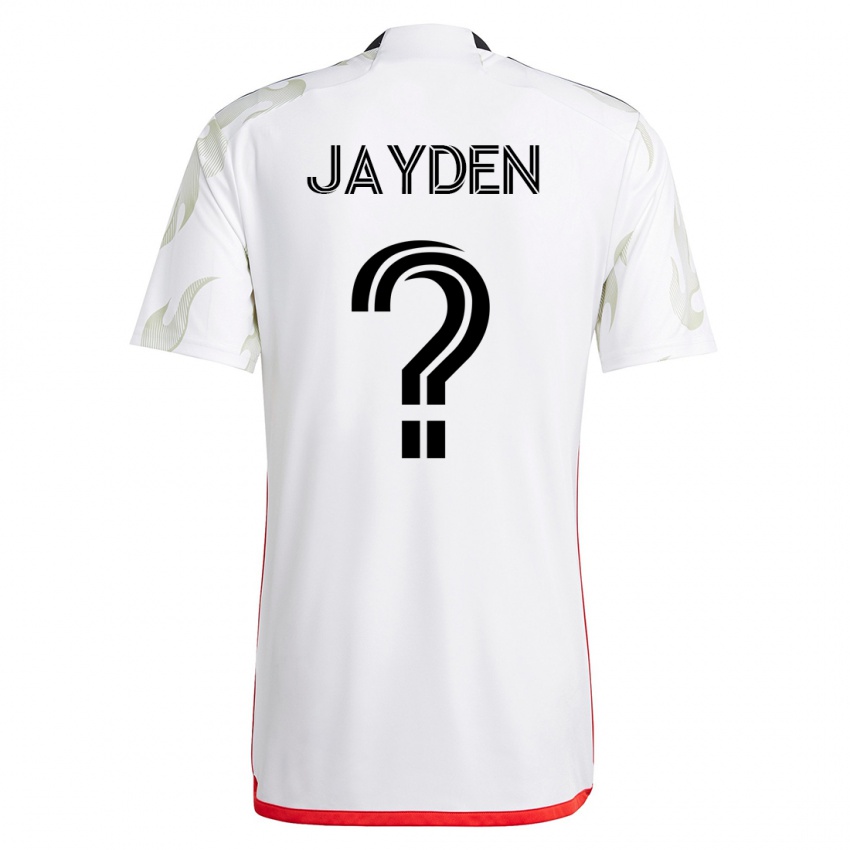 Heren Rus Jayden #0 Wit Uitshirt Uittenue 2023/24 T-Shirt