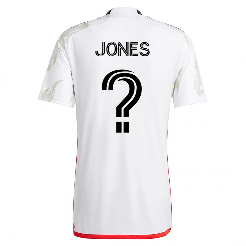 Heren Jordan Jones #0 Wit Uitshirt Uittenue 2023/24 T-Shirt