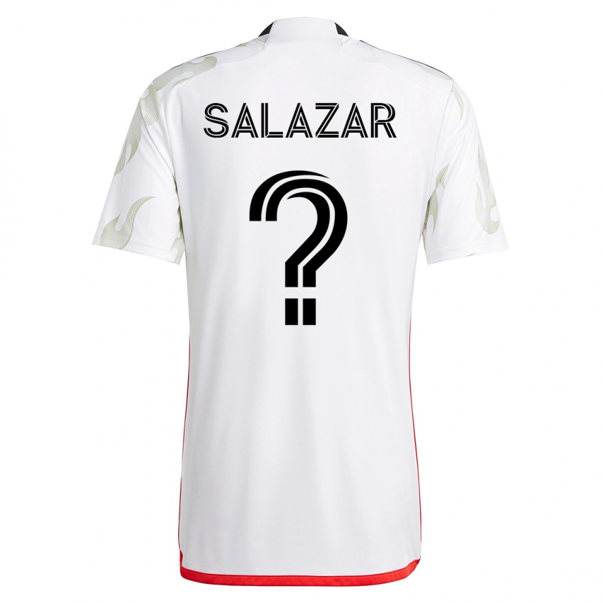 Heren Jared Salazar #0 Wit Uitshirt Uittenue 2023/24 T-Shirt