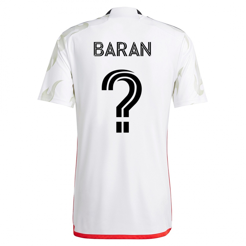 Heren Daniel Baran #0 Wit Uitshirt Uittenue 2023/24 T-Shirt