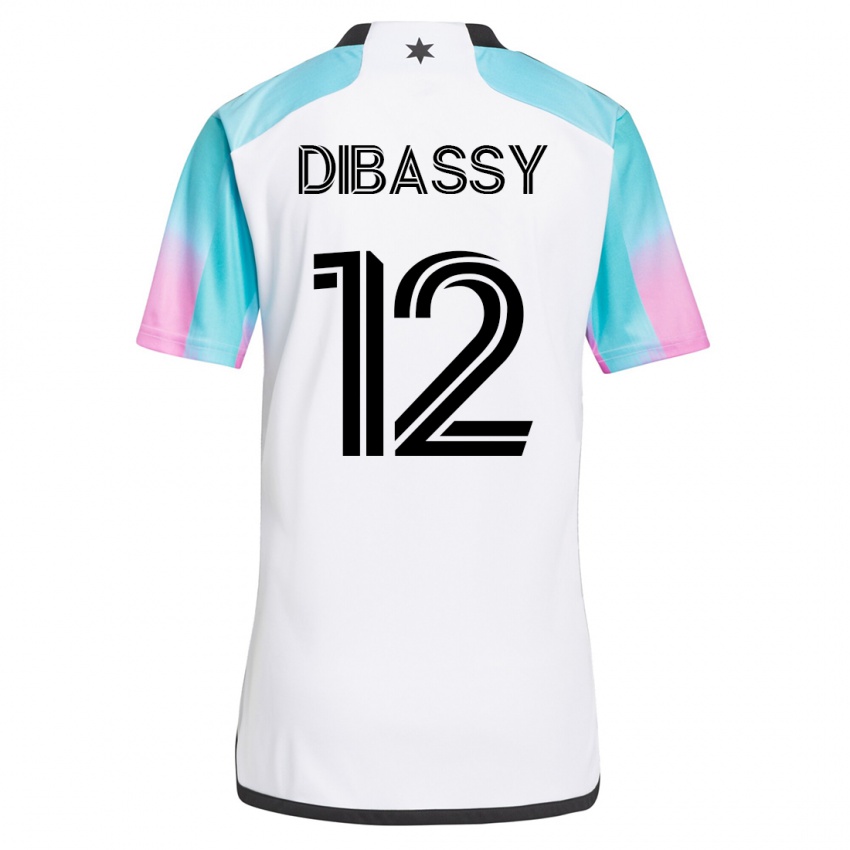 Heren Bakaye Dibassy #12 Wit Uitshirt Uittenue 2023/24 T-Shirt