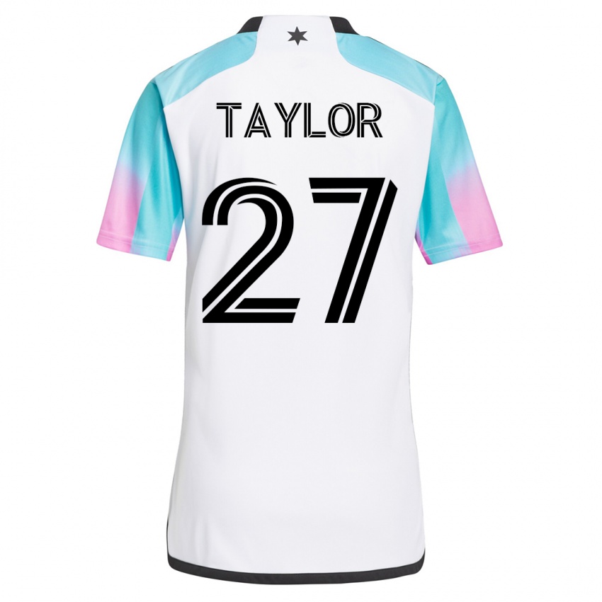 Heren D.j. Taylor #27 Wit Uitshirt Uittenue 2023/24 T-Shirt