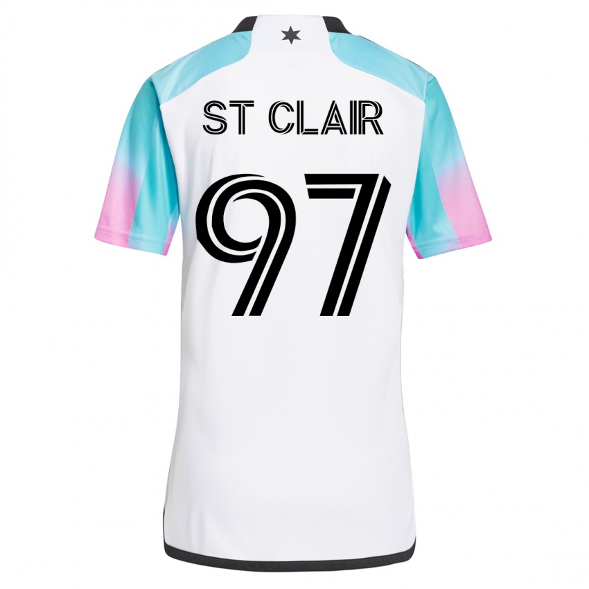 Heren Dayne St. Clair #97 Wit Uitshirt Uittenue 2023/24 T-Shirt