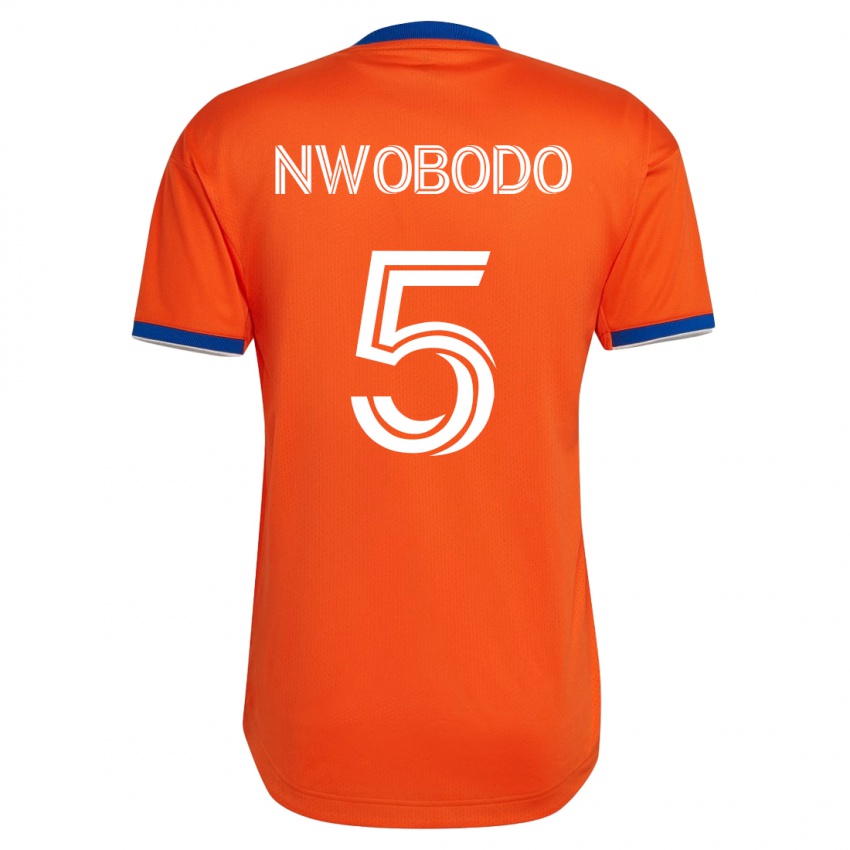 Heren Obinna Nwobodo #5 Wit Uitshirt Uittenue 2023/24 T-Shirt