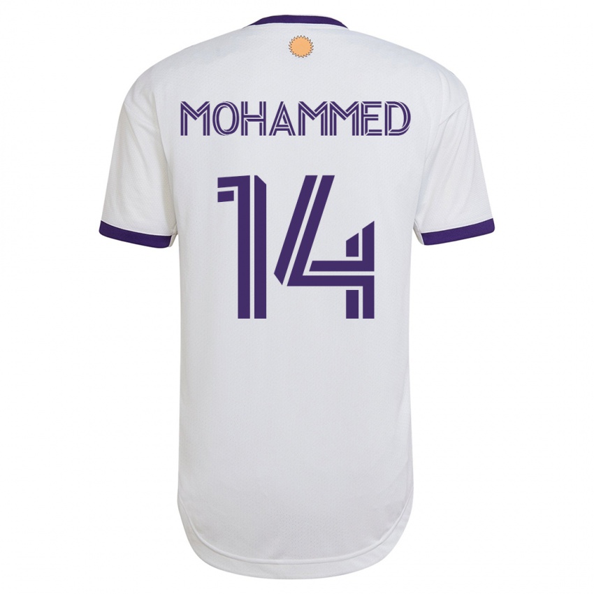 Heren Shak Mohammed #14 Wit Uitshirt Uittenue 2023/24 T-Shirt