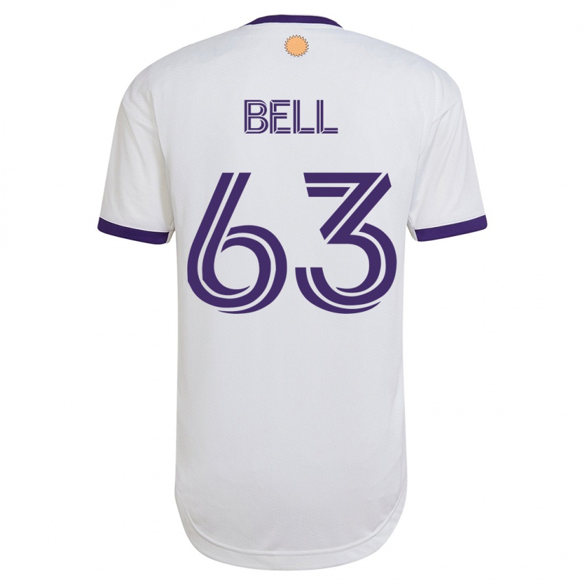 Heren Dominic Bell #63 Wit Uitshirt Uittenue 2023/24 T-Shirt