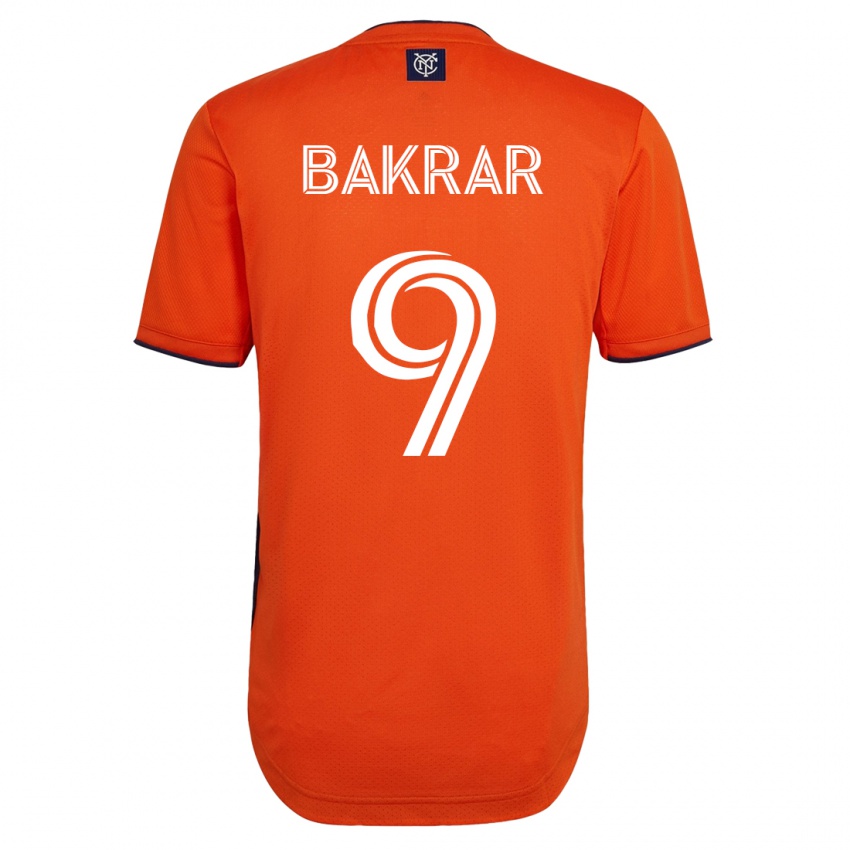 Heren Monsef Bakrar #9 Zwart Uitshirt Uittenue 2023/24 T-Shirt