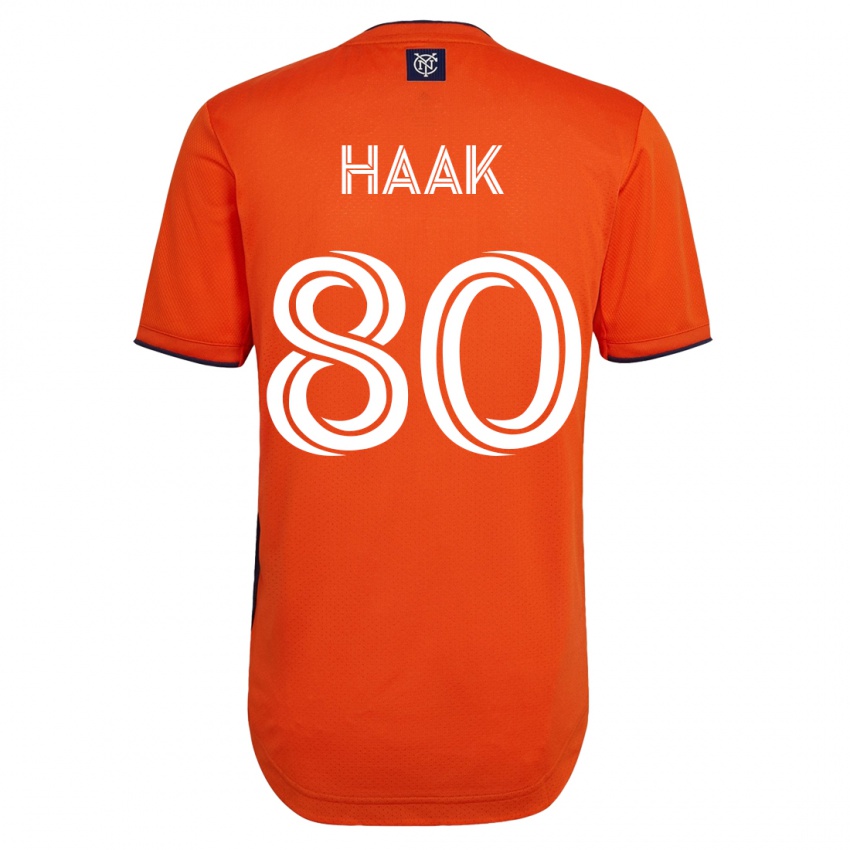 Heren Justin Haak #80 Zwart Uitshirt Uittenue 2023/24 T-Shirt