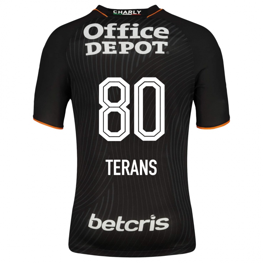 Heren David Terans #80 Zwart Uitshirt Uittenue 2023/24 T-Shirt