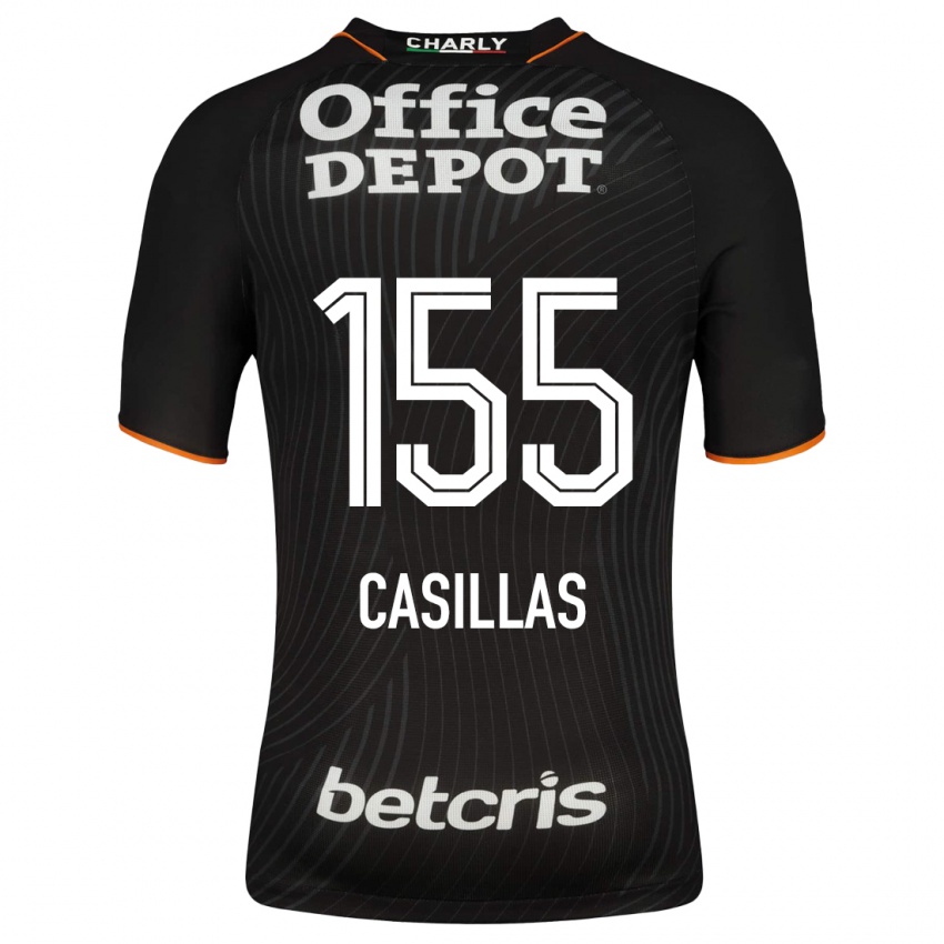 Heren Johan Casillas #155 Zwart Uitshirt Uittenue 2023/24 T-Shirt