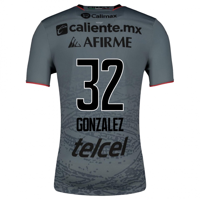 Heren Carlos Gonzalez #32 Grijs Uitshirt Uittenue 2023/24 T-Shirt