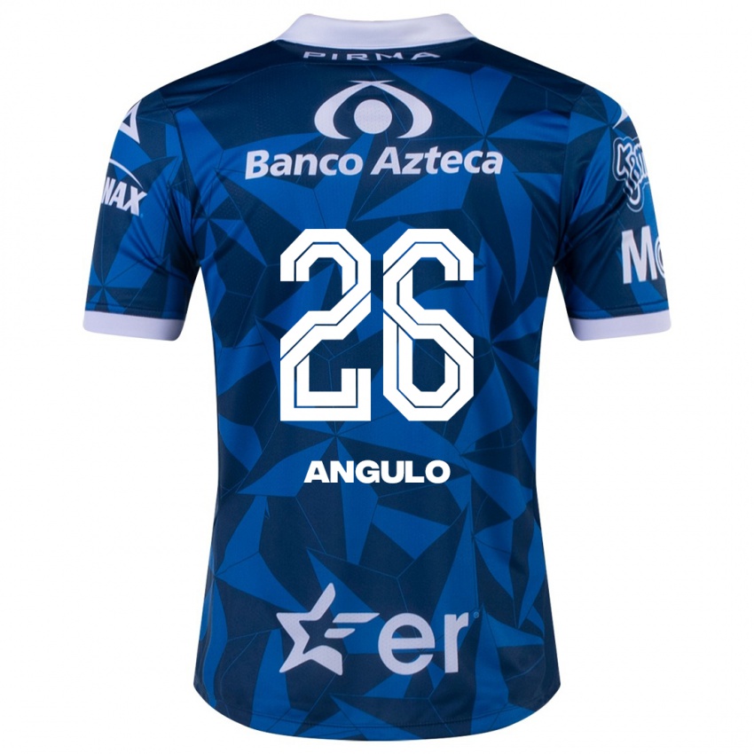 Heren Brayan Angulo #26 Blauw Uitshirt Uittenue 2023/24 T-Shirt