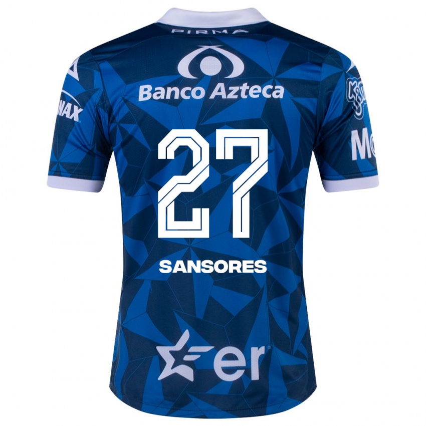 Heren Miguel Sansores #27 Blauw Uitshirt Uittenue 2023/24 T-Shirt