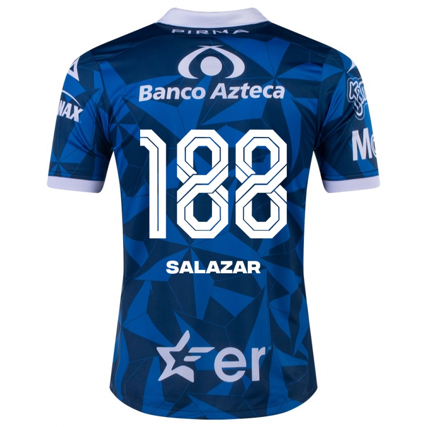 Heren Ronaldo Salazar #188 Blauw Uitshirt Uittenue 2023/24 T-Shirt