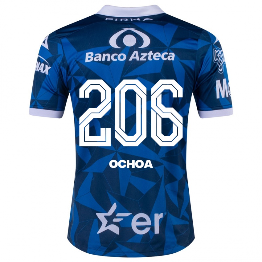 Heren Barúc Ochoa #206 Blauw Uitshirt Uittenue 2023/24 T-Shirt