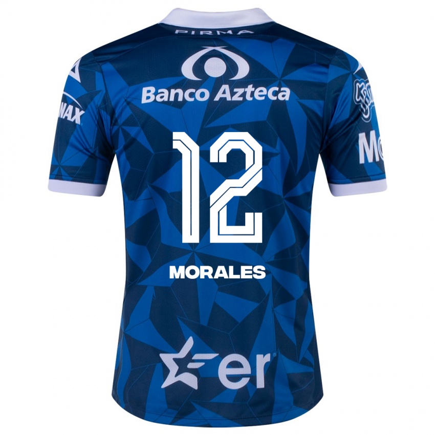 Heren Karla Morales #12 Blauw Uitshirt Uittenue 2023/24 T-Shirt