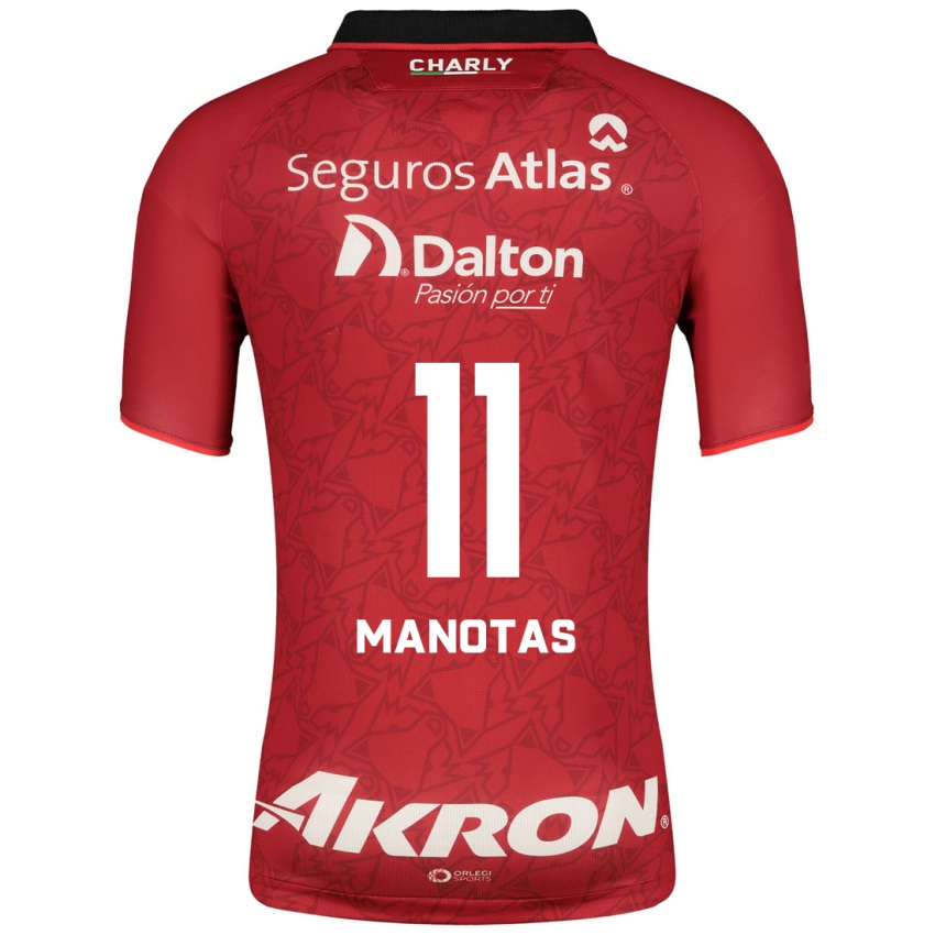 Heren Mauro Manotas #11 Rood Uitshirt Uittenue 2023/24 T-Shirt